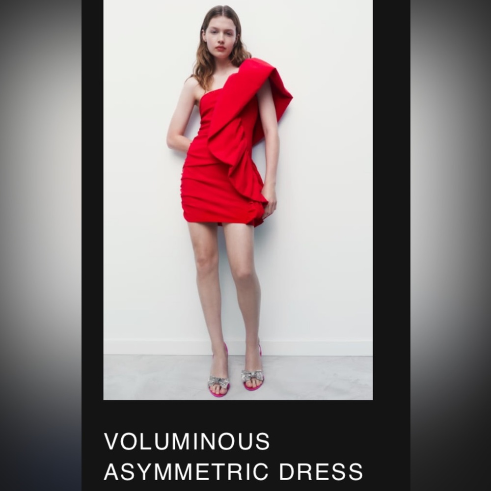 NWT Zara Voluminous Assymetric Dress